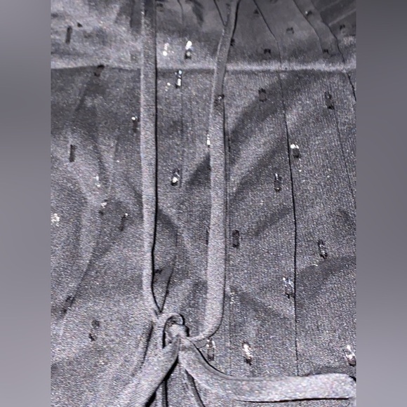 White House Black Market Metallic Clip Jacquard Dress  Fairycore Whimsigoth SZ 8 - Picture 6 of 10